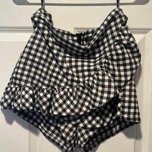 Missguided Gingham Ruffle Skort